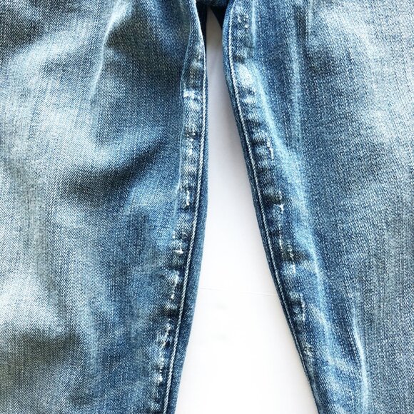 MADEWELL Slim Straight Jeans Distressed Button Front Wellmoor Womens 30 Tall - Picture 9 of 12